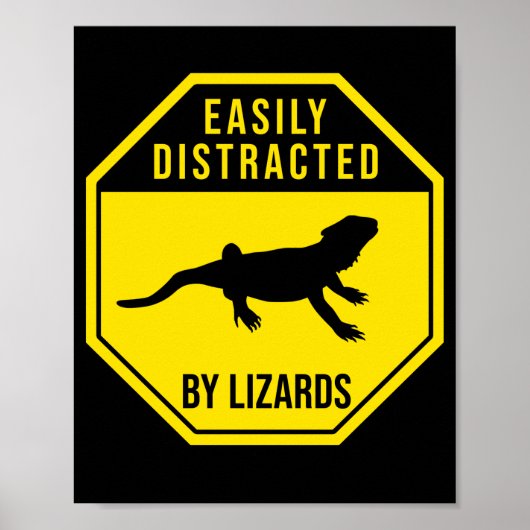 Bartdrache leicht von Lizards abgelenkt Poster (Vorne)