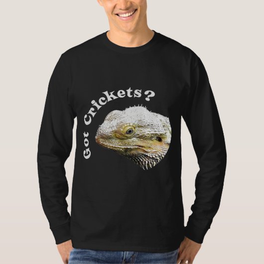 Bartdrache Lizard Got Crickets Reptile Pagona T-Shirt (Vorderseite)