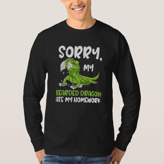 Bartdrache Lizard Sorry my Beardeddragon Ate T-Shirt (Vorderseite)