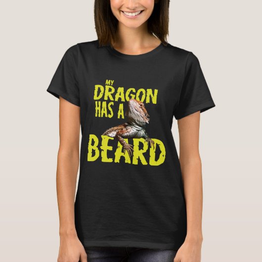 Bartdrache Mein Drache hat einen Bart T-Shirt (Vorderseite)