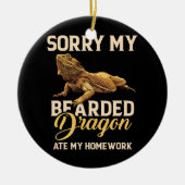 Bartdrache Niedlich Lizard Beardie Ate My Keramik Ornament (Vorne)