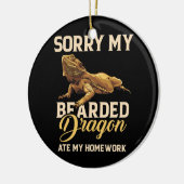 Bartdrache Niedlich Lizard Beardie Ate My Keramik Ornament (Links)