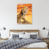 Bartdrache (Pogona Vitticeps) auf Felsen, Leinwanddruck (Insitu (Schlafzimmer))