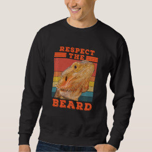 Bartdrache respektiert die Bärenechse und Reptil Sweatshirt