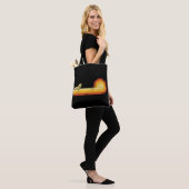 Bartdrache Retro Vintager Sonnenuntergang Tasche (Am Model)