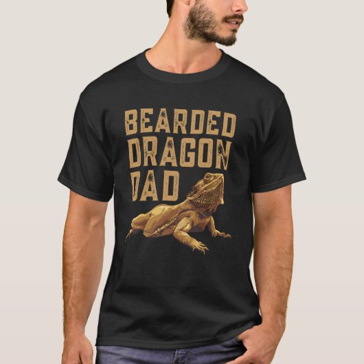 Bartdrache Vater Pogona Pet Reptile Lizard T-Shirt (Vorderseite)