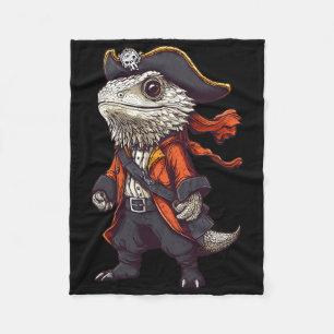 Bartdrache, verkleidet als Piratenfeuer Fleecedecke