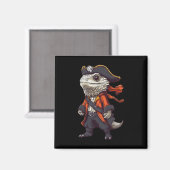 Bartdrache, verkleidet als Piratenfeuer Magnet (Vorderseite/Rückseite)