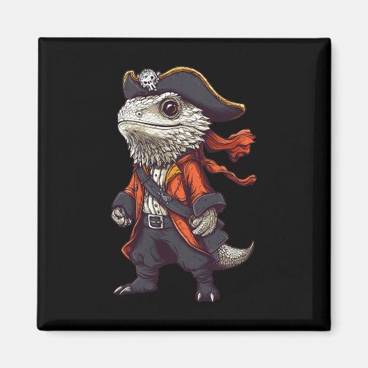 Bartdrache, verkleidet als Piratenfeuer Magnet (Vorne)