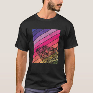 Bartdrache Vintag Sunset Retro Style Lizard R T-Shirt
