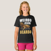 Bartdrache Weirdo mit Beardo Reptiles T-Shirt (Vorne ganz)