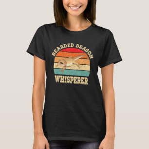Bartdrache Whisperer Lizard Reptile Retro Vi T-Shirt