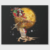 Bartdrachenweihnachtsfest für Reptilienrübe Geschenkpapier (Flach)