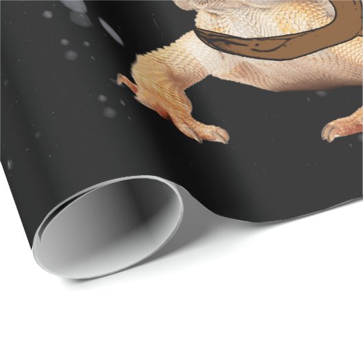 Bartdrachenweihnachtsfest für Reptilienrübe Geschenkpapier (Rolleneckpunkt)