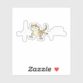 Bartdragon Heartbeat Funny Animal Aufkleber (Blatt)