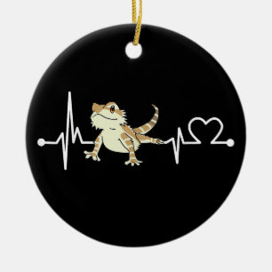 Bartdragon Heartbeat Funny Animal Keramik Ornament