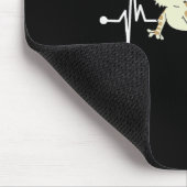 Bartdragon Heartbeat Funny Animal Mousepad (Ecke)