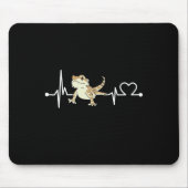 Bartdragon Heartbeat Funny Animal Mousepad (Vorne)