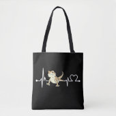 Bartdragon Heartbeat Funny Animal Tasche (Vorderseite)