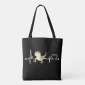 Bartdragon Heartbeat Funny Animal Tasche (Rückseite)