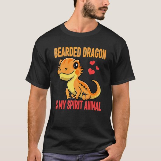 Bartdragon ist mein Geist Tier Niedlich Bartter Dr T-Shirt (Vorderseite)