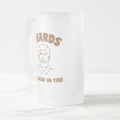 Bärte, die sie auf Ihnen wachsen! Mattglas Bierglas (Vorderseite Links)