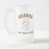 Bärte, die sie auf Ihnen wachsen! Mattglas Bierglas (Links)