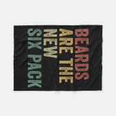 Bärte sind das neue Sixpack Lustige bärtige Männer Fleecedecke (Vorderseite (Horizontal))