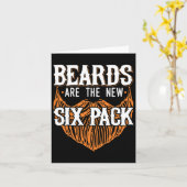 Bärte sind die neuen Sixpack Funny Beard Lover Men Karte (Gelbe Blume)