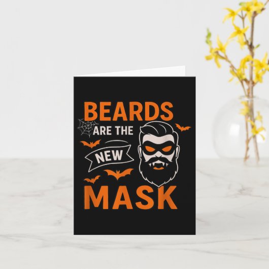 Bärte sind für ihn das neue Maskenpaar Karte (Gelbe Blume)