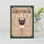 Bärte und Bugs Krawatte Babydusche Einladung (Stehend Vorderseite)