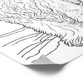 Barted Collie Dog Aduloring Poster (Ecke)