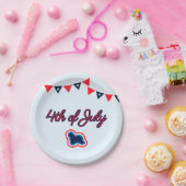 Barted Collie Red White und Blue 4. Juli Pappteller (Party)