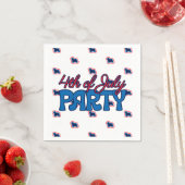 Barted Collie Red White und Blue 4. Juli Serviette (Beispiel)
