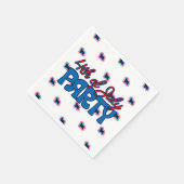 Barted Collie Red White und Blue 4. Juli Serviette (Ecke)