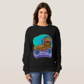 Barted Dragon Gamer Computerspielerin Lizard Sweatshirt (Vorne ganz)