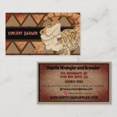 Barted Dragon Reptile Breeders Business Visitenkarte (Vorne/Hinten)