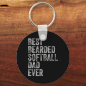 Barted Softball Vater Vathday Schlüsselanhänger (Vorderseite)