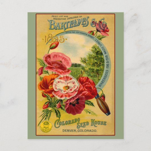 Barteldes Colorado Seed Company Art Cards Postkarte (Vorderseite)