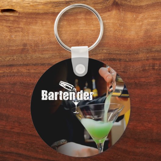 Bartender Business Card Schlüsselanhänger (Vorderseite)