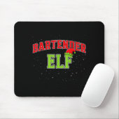 Bartender Elf Christmas Family Matching Group Xmas Mousepad (Mit Mouse)