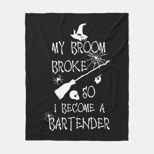 Bartender Halloween Fleecedecke (Vorderseite)