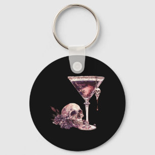 Bartender Halloween Martini-Glas Totenkopf Mixolog Schlüsselanhänger