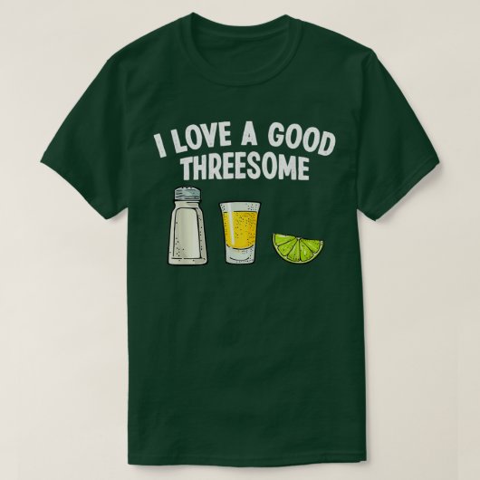 Bartender I Love A Good Threesome Drinking Bartend T-Shirt (Design vorne)