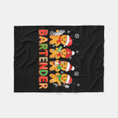 Bartender Job Group Santa Gingerbreads Xmas Cookie Fleecedecke (Vorderseite (Horizontal))