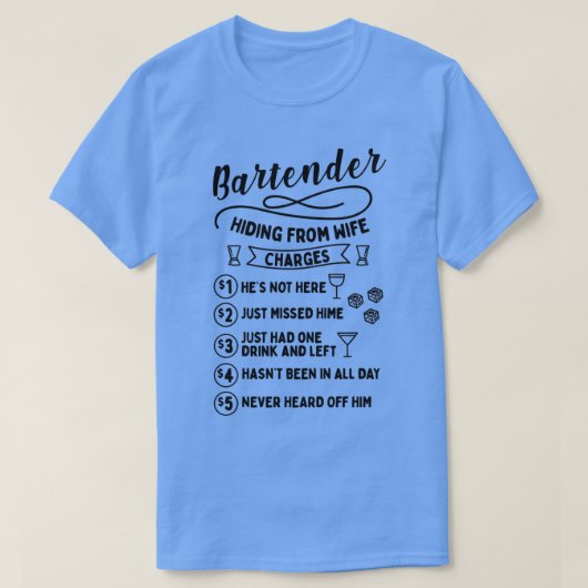 Bartender Mixer Mixology Bar Waiter Gift 23 T-Shirt (Design vorne)