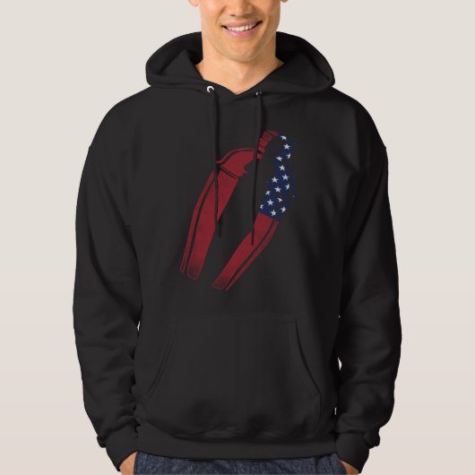 Bartender Mixologist American Flag Vintage Hoodie (Vorderseite)