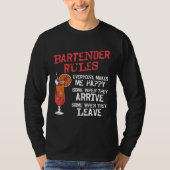 Bartender Mixologist Bartender Rules Everyone Make T-Shirt (Vorderseite)