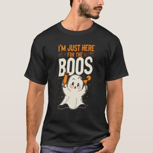 Bartender Mixologist Halloween Pun Ghost I'm Just T-Shirt (Vorderseite)