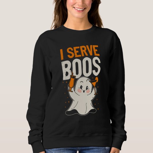 Bartender Mixologist Halloween Pun I Serve Boos Sweatshirt (Vorderseite)